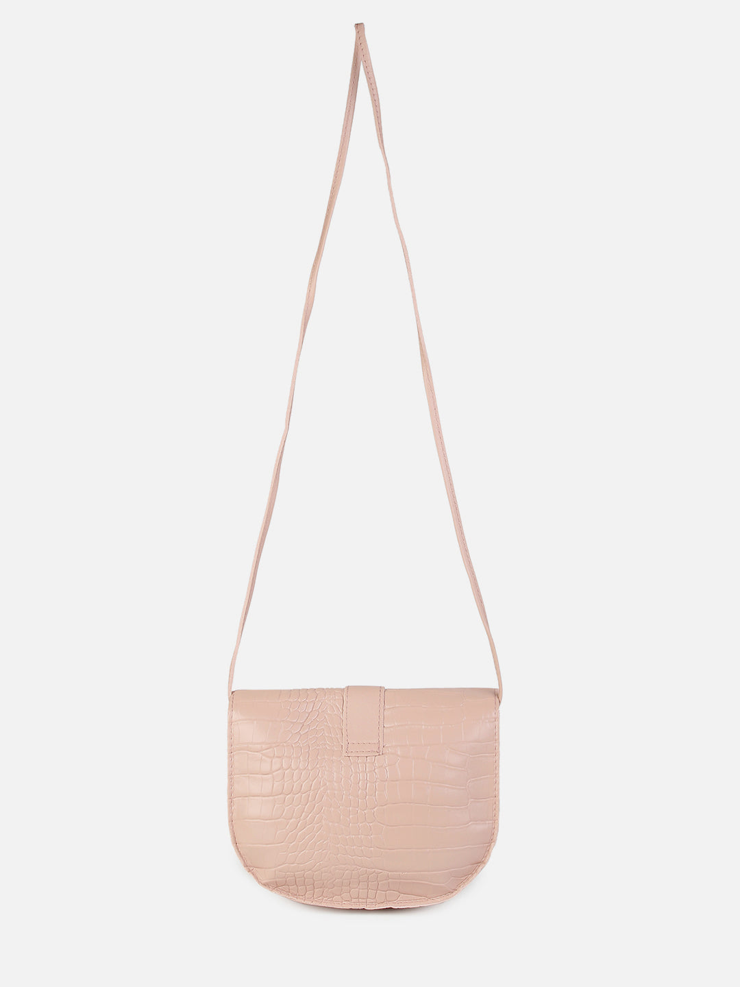 Croco Pink Cross Body Bag