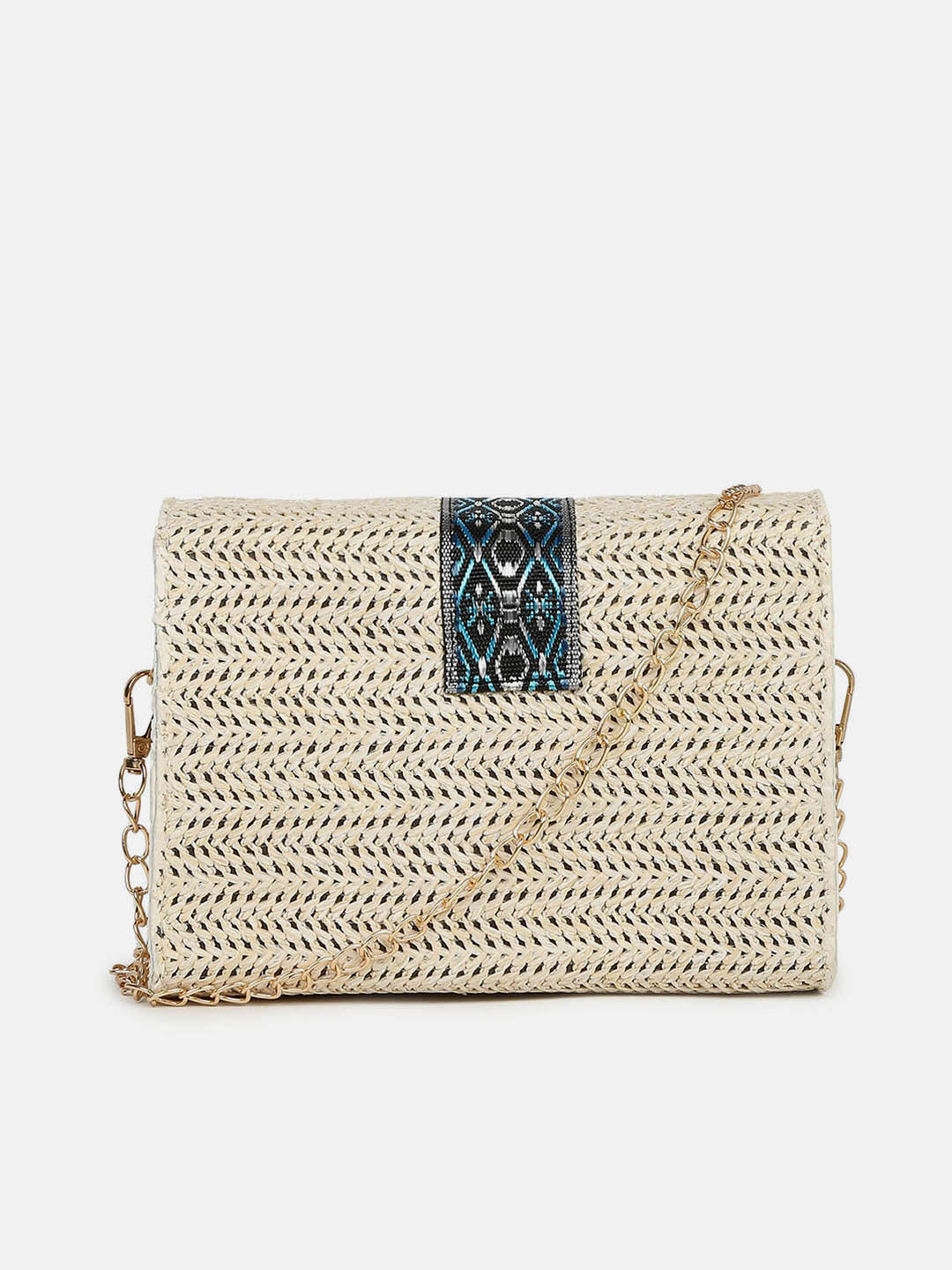 Hessian Beige Cross Body Bag