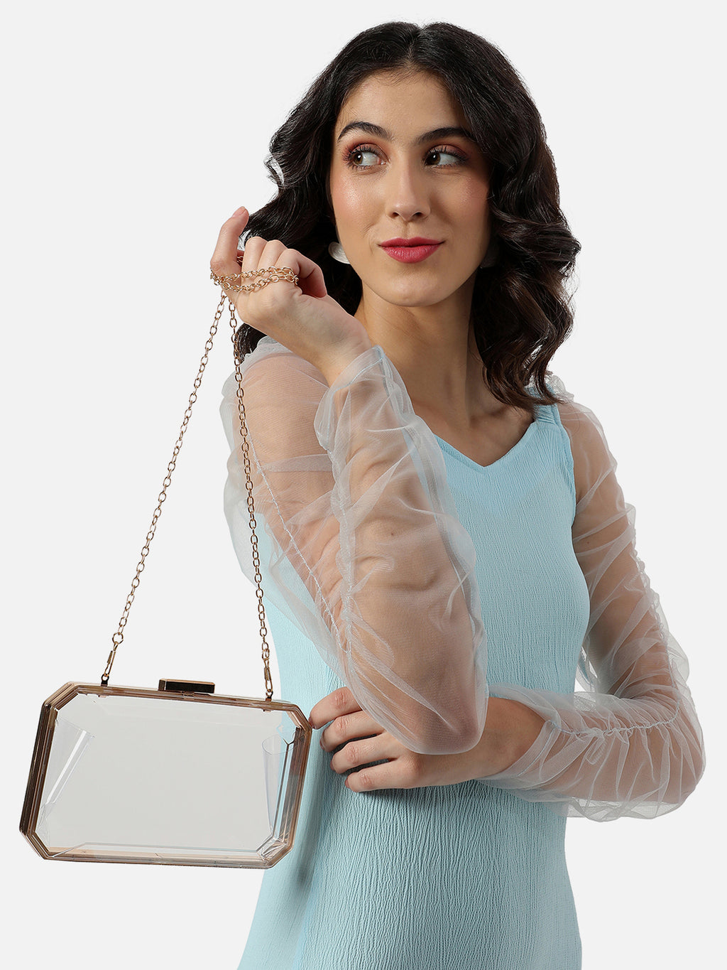 Sheer Elegance Transparent Clutch