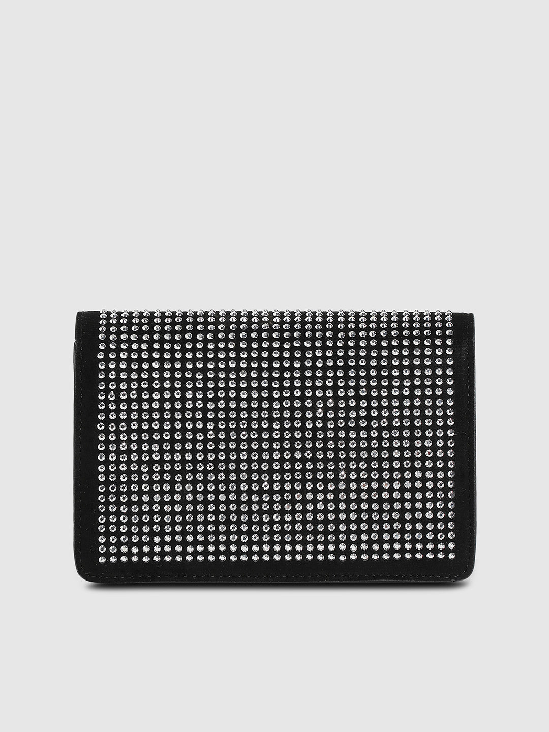 Studded Triangle Sling Bag - Black