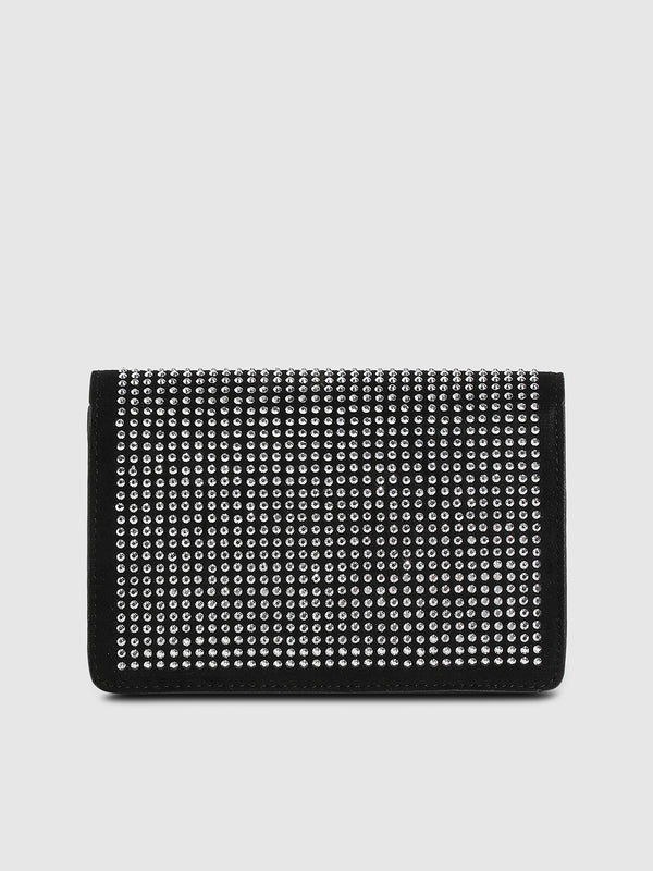 Studded Triangle Sling Bag - Black