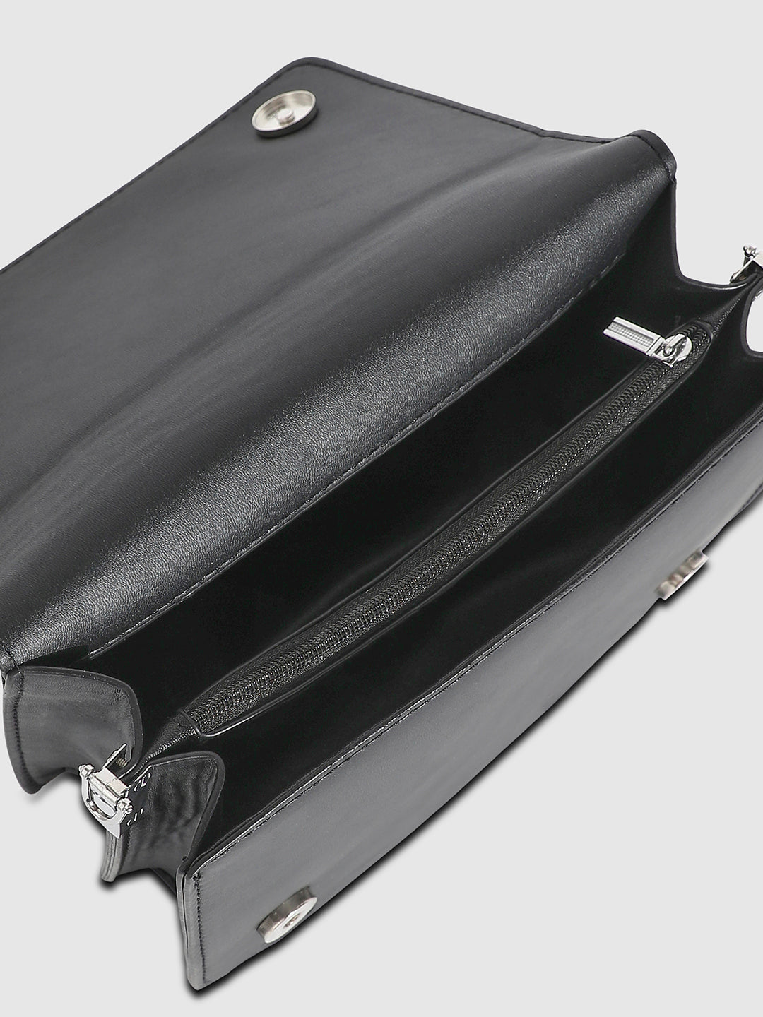 Studded Triangle Sling Bag - Black