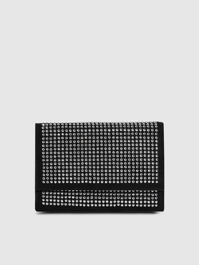 All Over Studs Sling Bag - Black