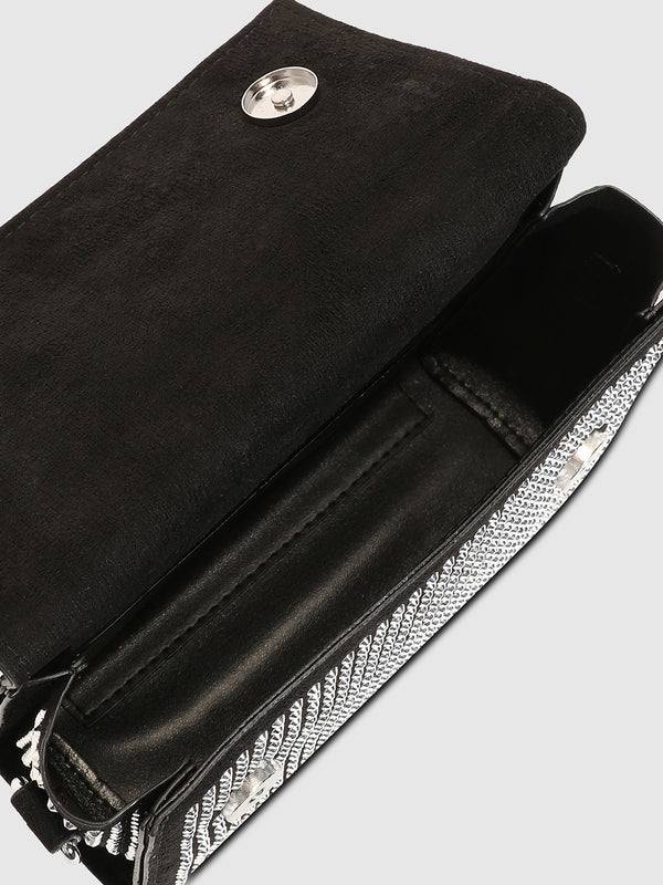 All Over Studs Sling Bag - Black