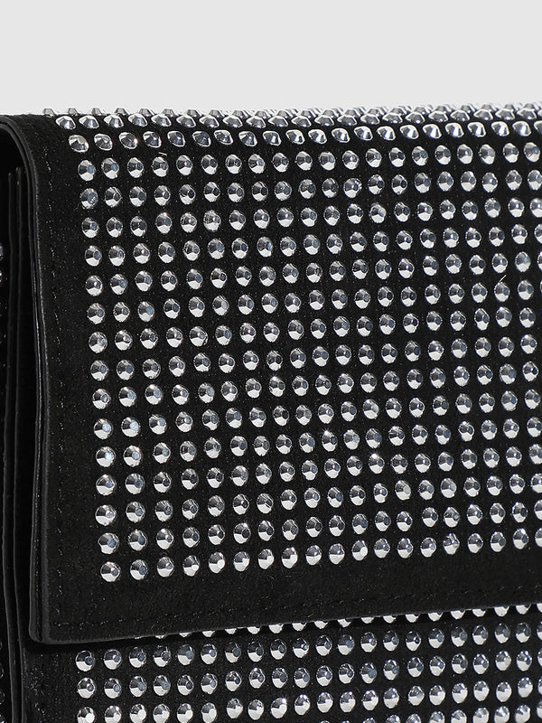 All Over Studs Sling Bag - Black