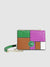 Contrast Block Sling Bag - Purple & Brown