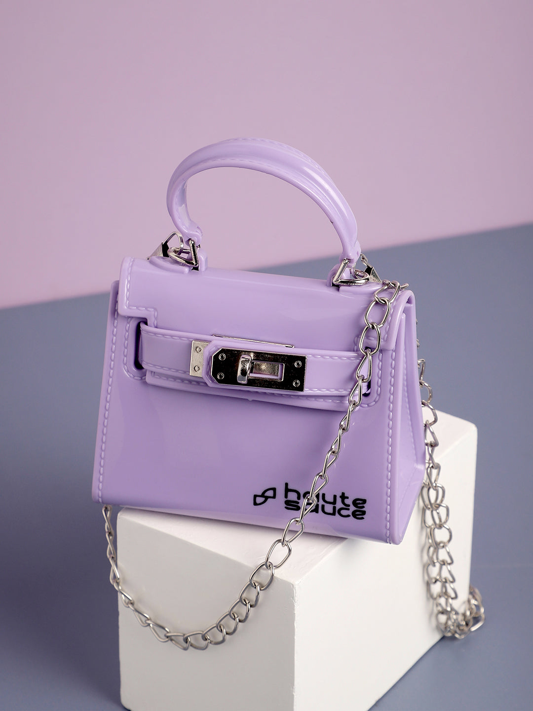 Lilac Solid Acrylic Mini Bag