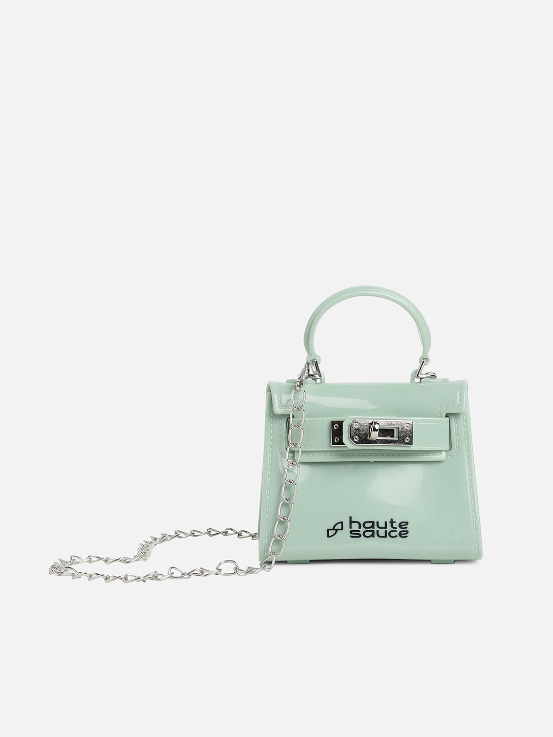Green Solid Acrylic Mini Bag