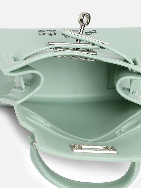 Green Solid Acrylic Mini Bag