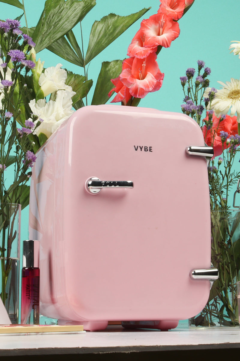 Vybe Mini Beauty Fridge (4 Liter):Ac/Dc Portable Thermoelectric Cooler & Warmer.Also Used As Car Mini Fridge For Long Travel.Used To Store - Serums,Moisturizers,Toners, Cream,Nail Polish (Vybe1004)
