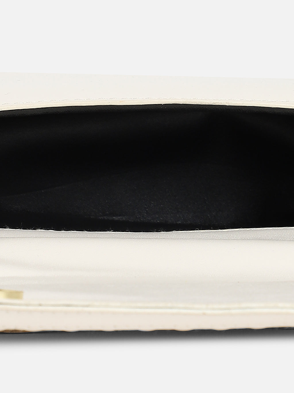 White Solid Vegan Leather Handbag