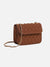 Brown Quilted Vegan Leather Sling Bag