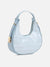 Blue Textured Vegan Leather Handbag