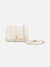 White Quilted Vegan Leather Sling Bag