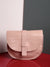 Pink Textured Vegan Leather Sling Bag