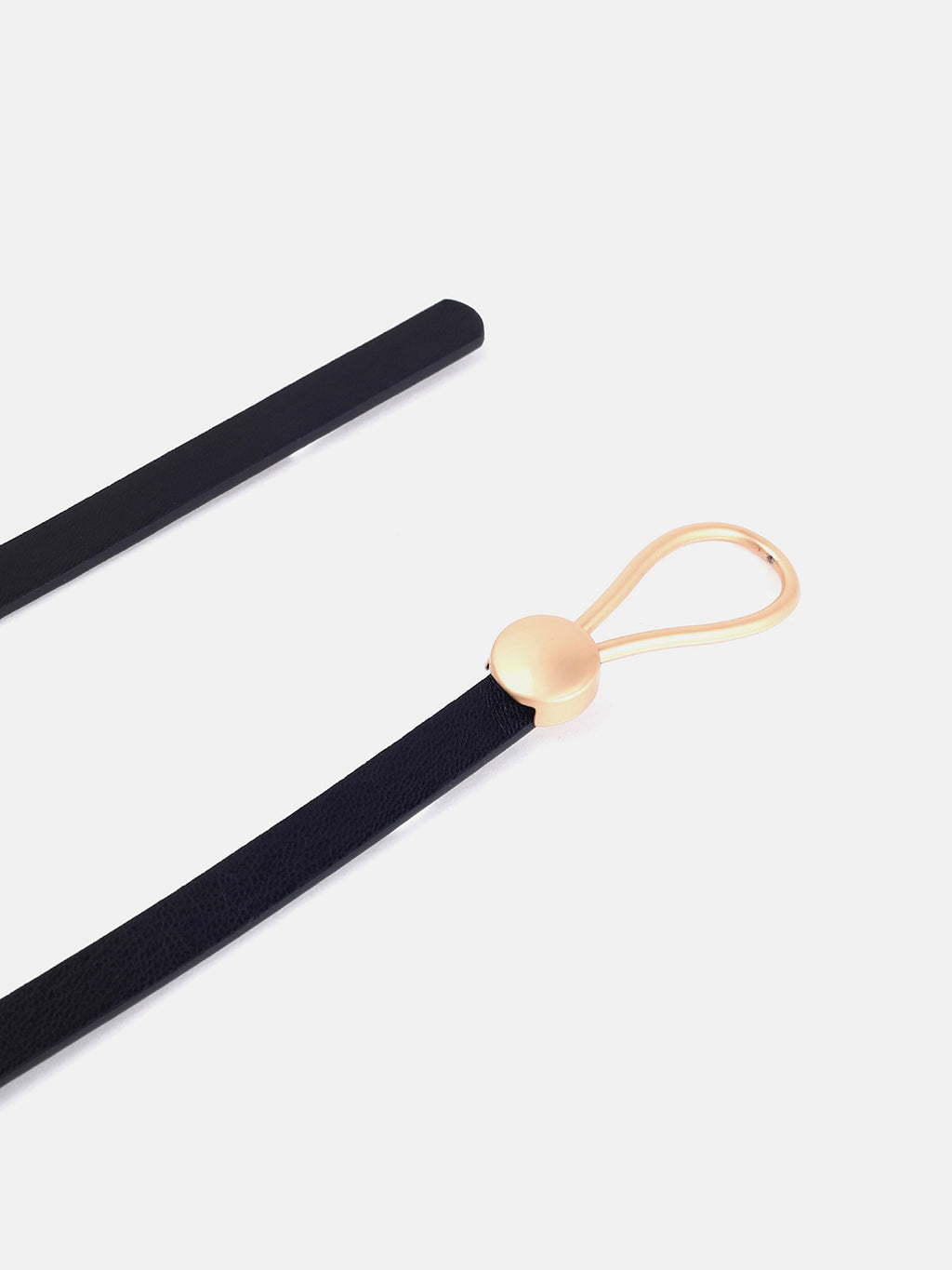 WOMEN SOLID BLACK BELT