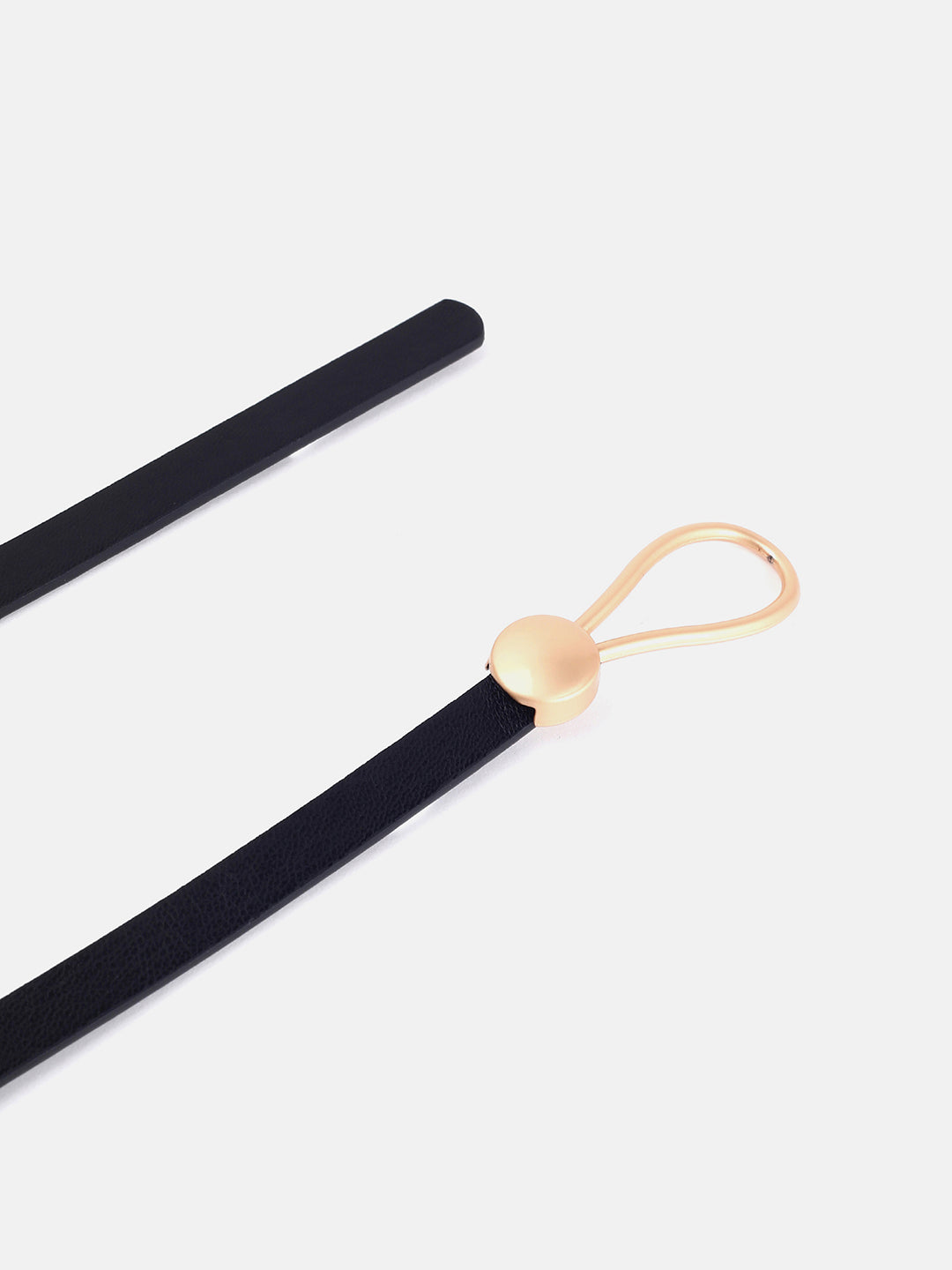 WOMEN SOLID BLACK BELT