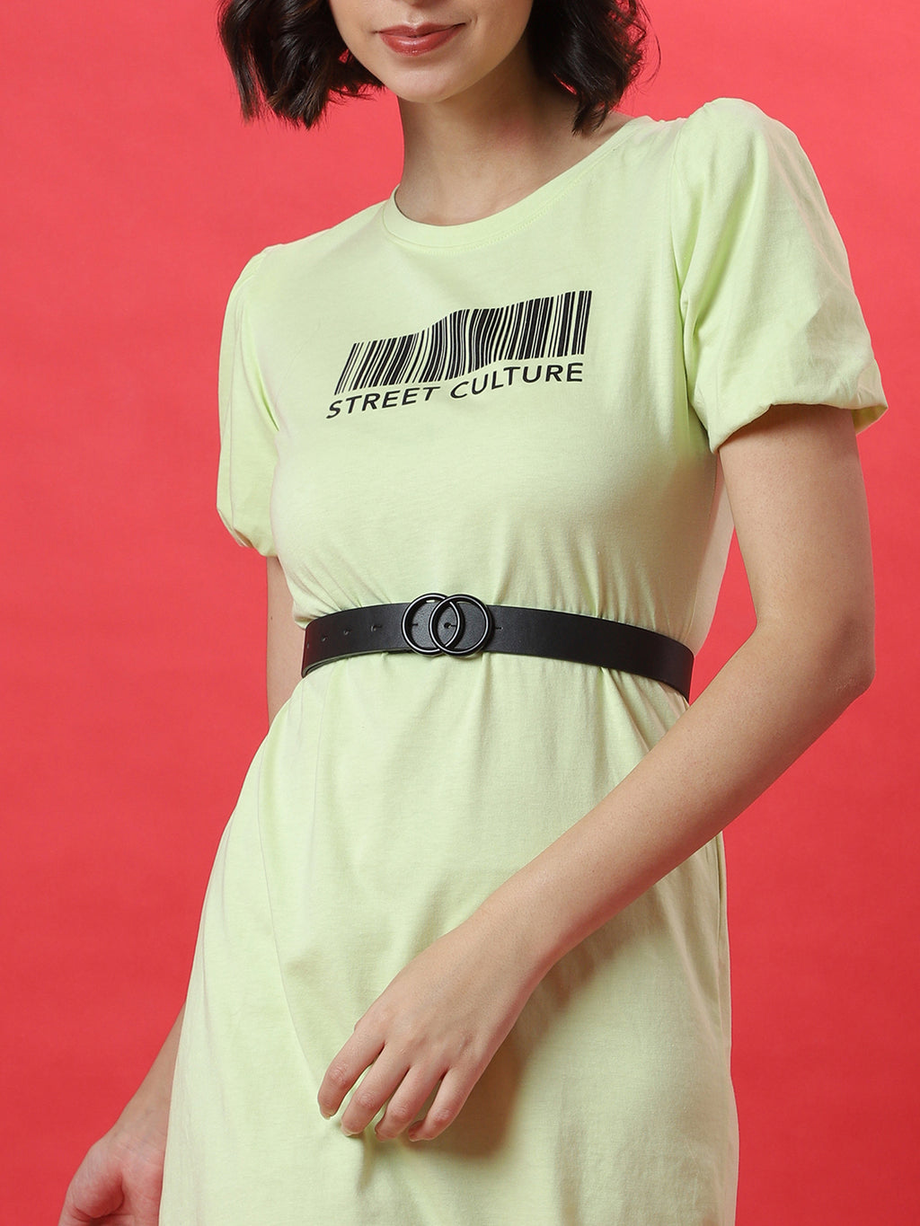 Black Solid Push Pin Belt