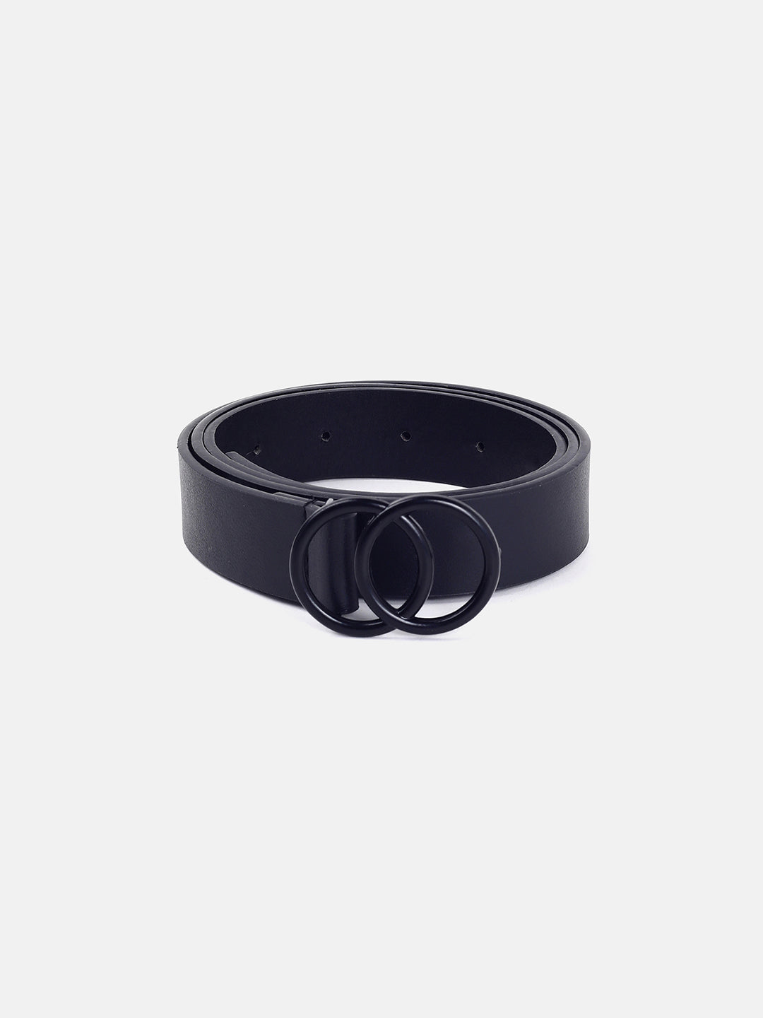 Black Solid Push Pin Belt