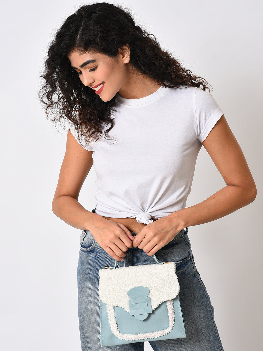 Beauty Bundle Blue & White Mini Bag