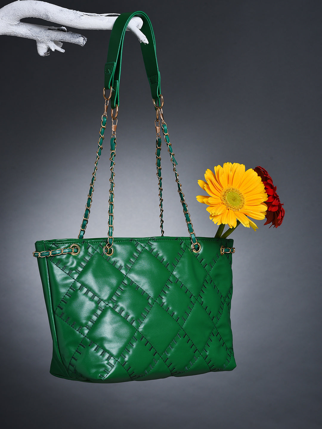 Timeless Texture Green Tote