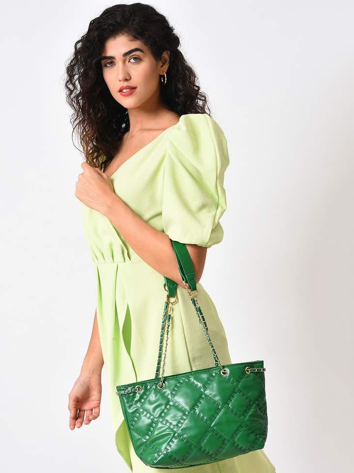 Timeless Texture Green Tote