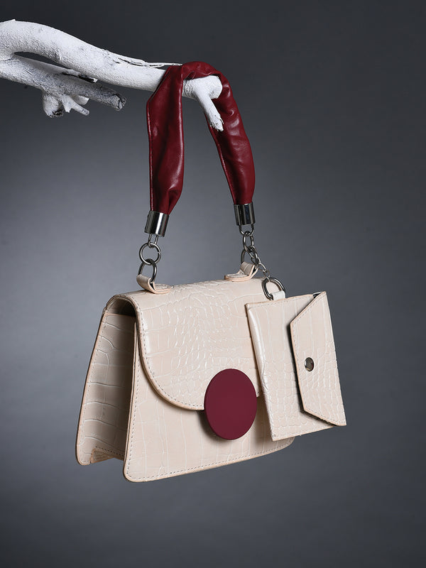 Snowy Textured White Mini Bag