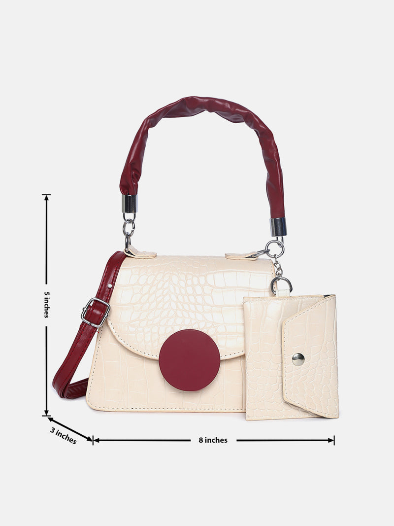 Snowy Textured White Mini Bag