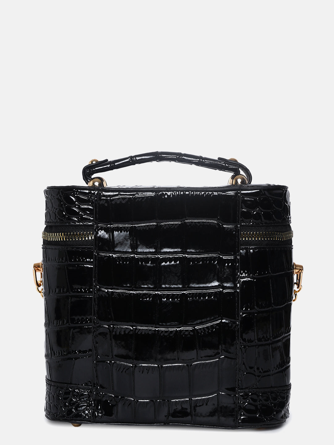 Sleek & Stylish Black Bucket Bag