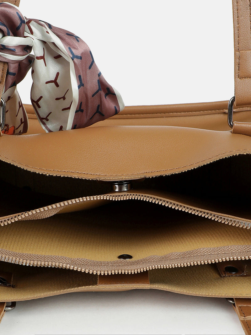 Tan Trendsetter Beige Handbag