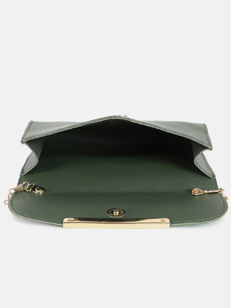 Daphne Green HandBag With Pouch Set