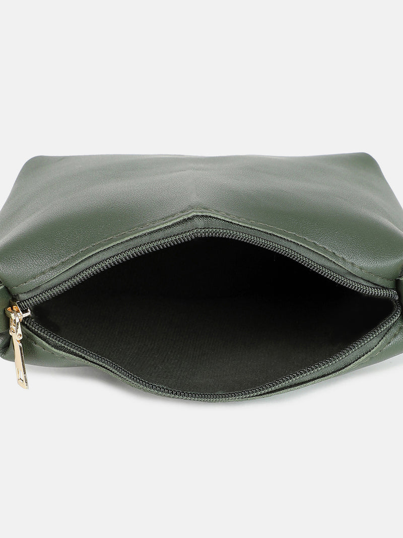 Daphne Green HandBag With Pouch Set