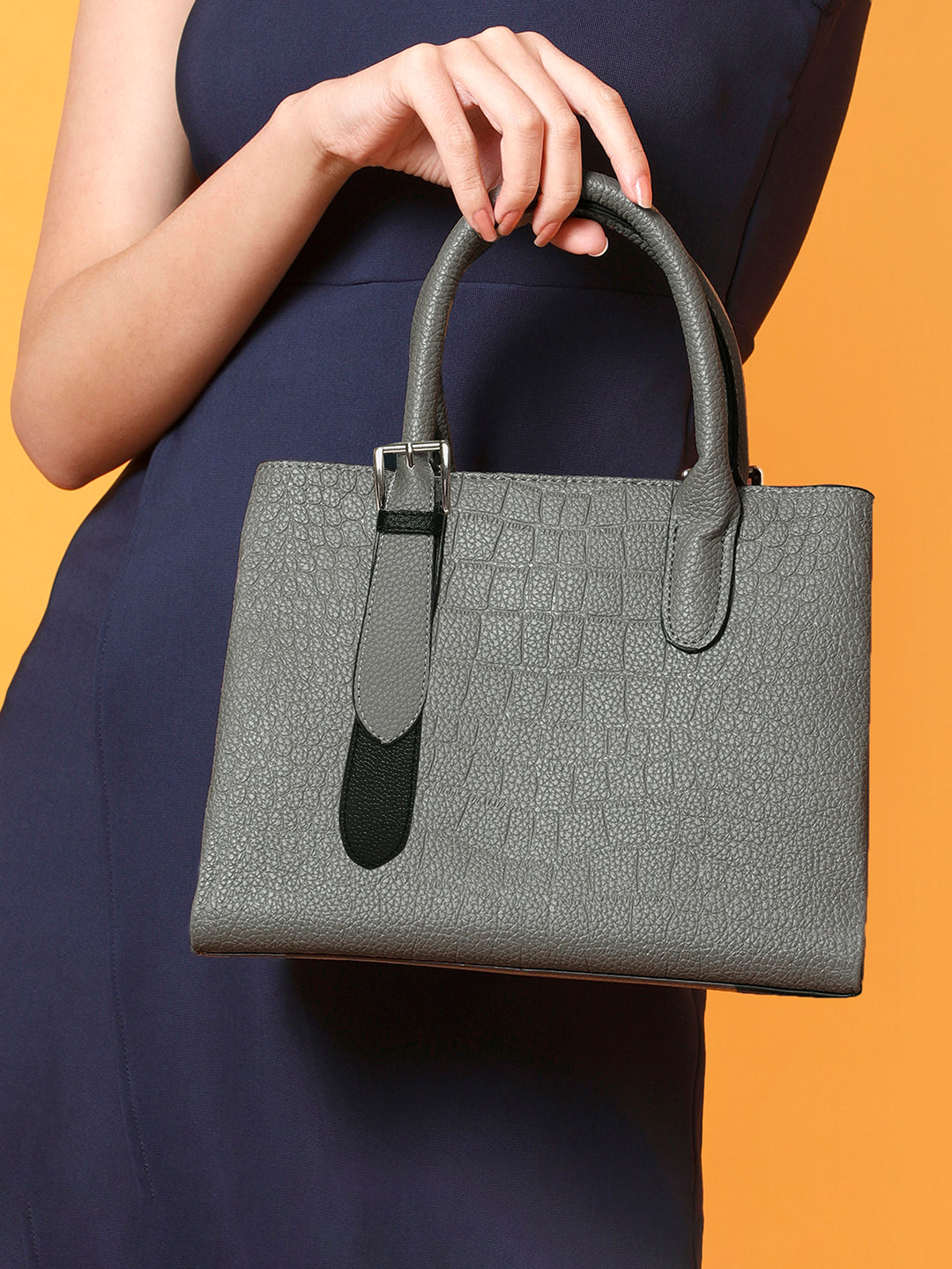 Stormy Structure Grey Tote Bag