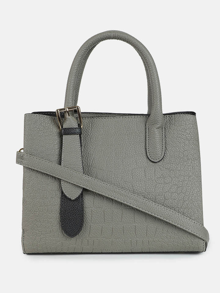 Stormy Structure Grey Tote Bag