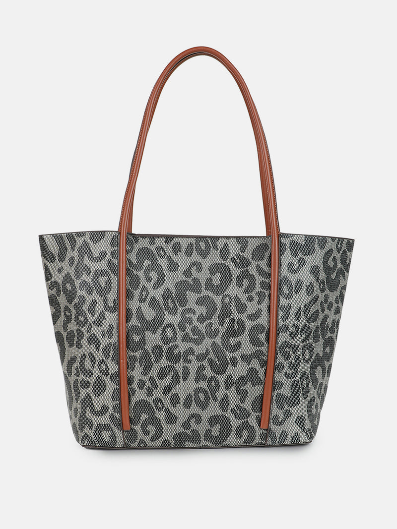 Leah Multicolor Tote Bag With Pouch Set