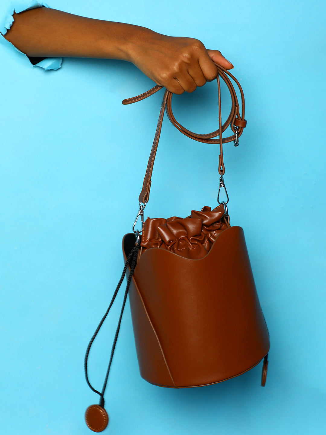 Cocoa Brown Bucket Bag