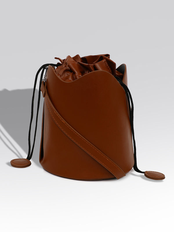 Cocoa Brown Bucket Bag