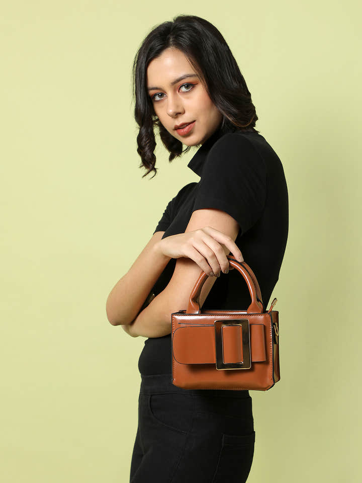 Mia Brown Cross Body Bag