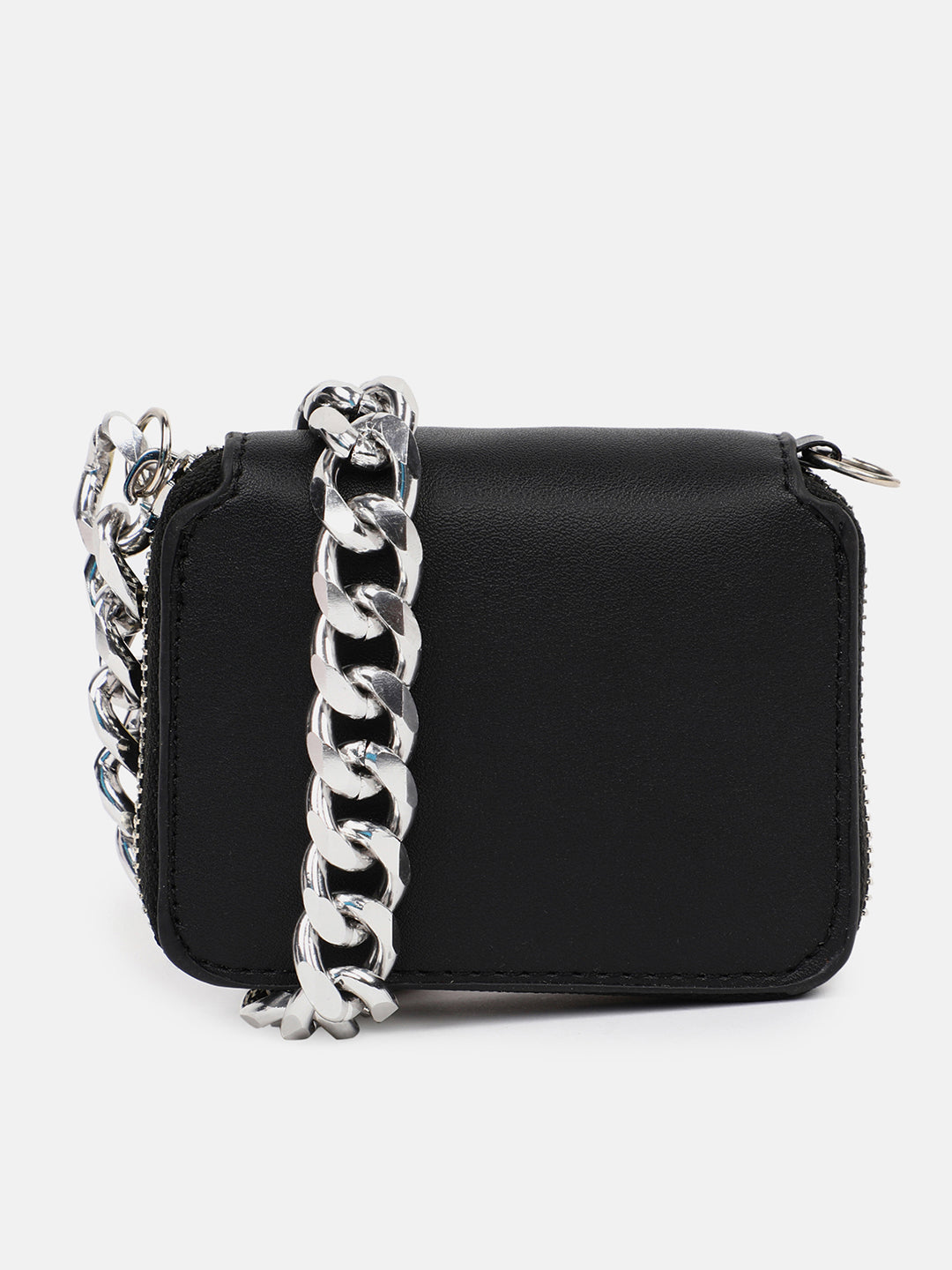 Sleek Square Black Cross Body Bag