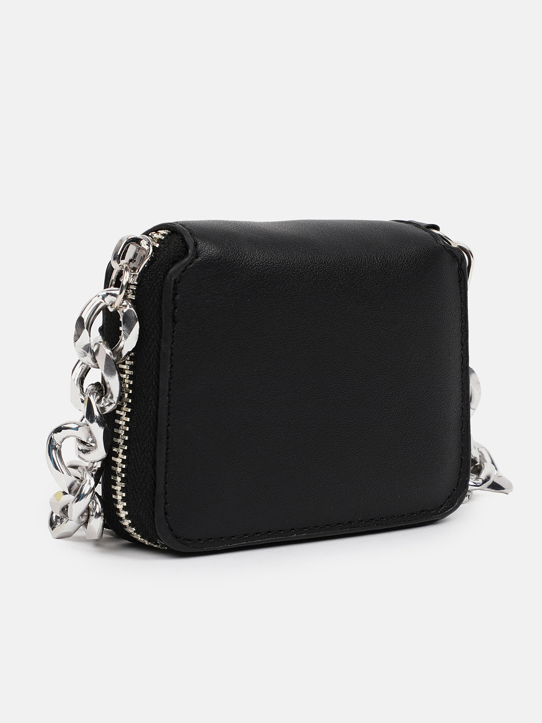 Sleek Square Black Cross Body Bag