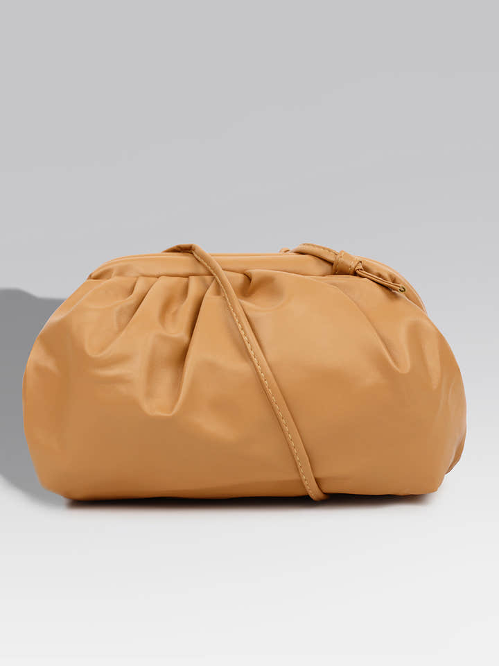 Warm-Hued Tan Brown Cross Body Bag