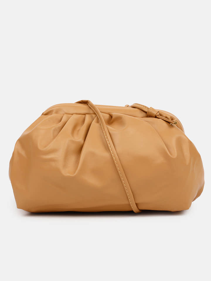 Warm-Hued Tan Brown Cross Body Bag