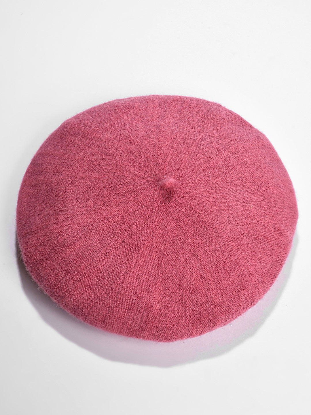 Pink Solid Vintage French Beret Hat