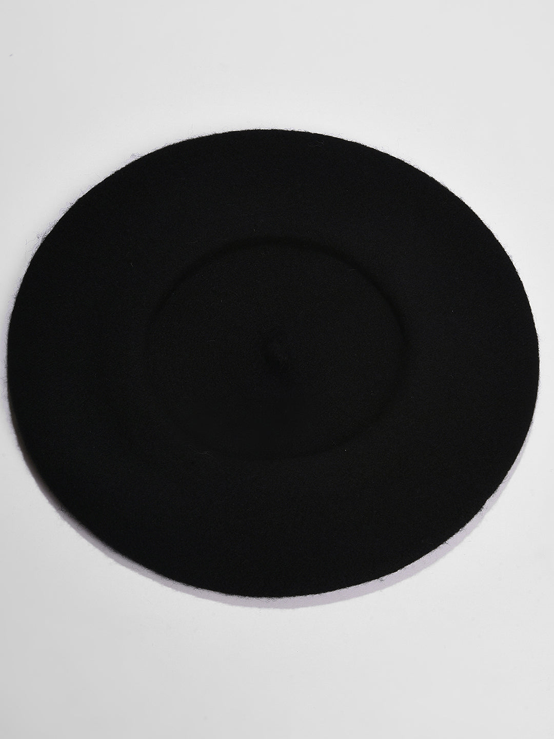 WOMEN BLACK SOLID VINTAGE FRENCH BERET HAT