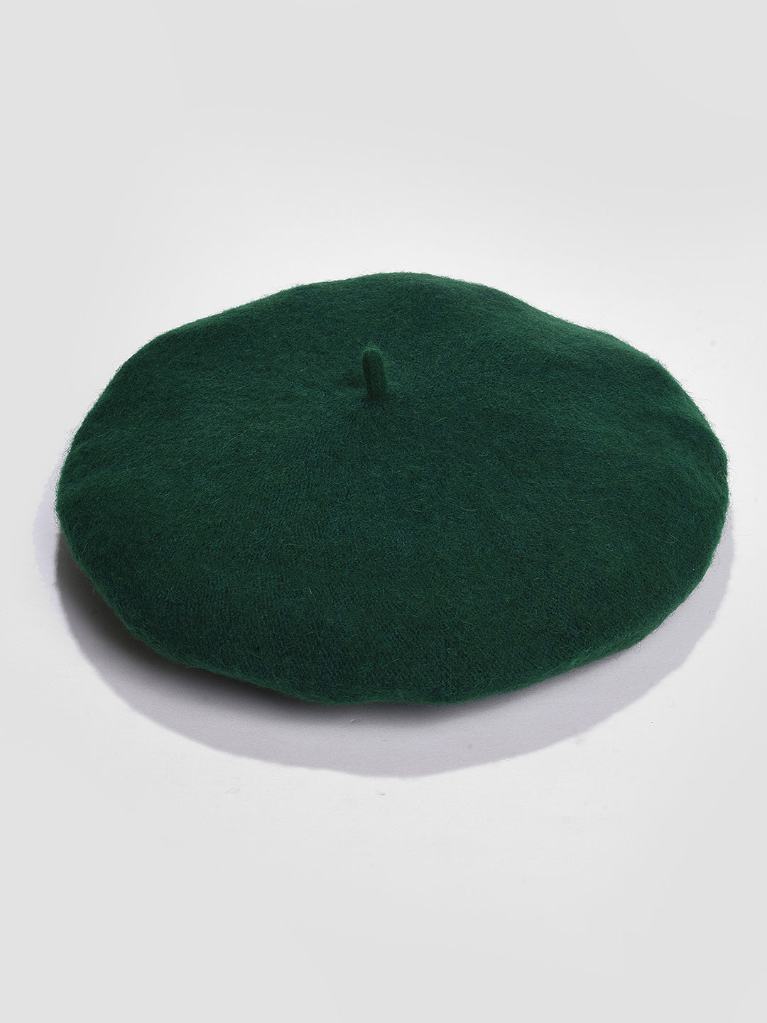 Green Solid Vintage French Beret Hat