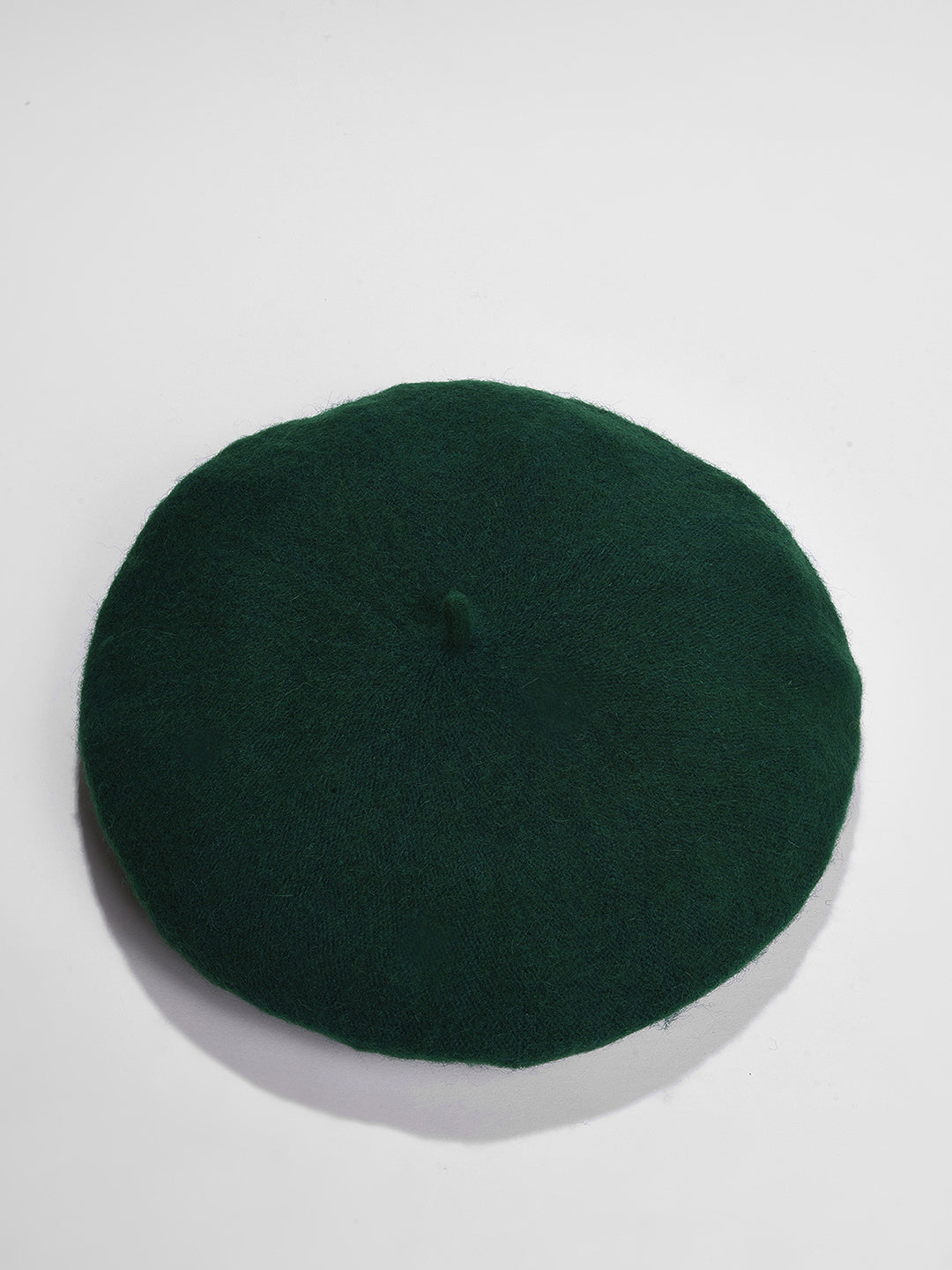 Green Solid Vintage French Beret Hat