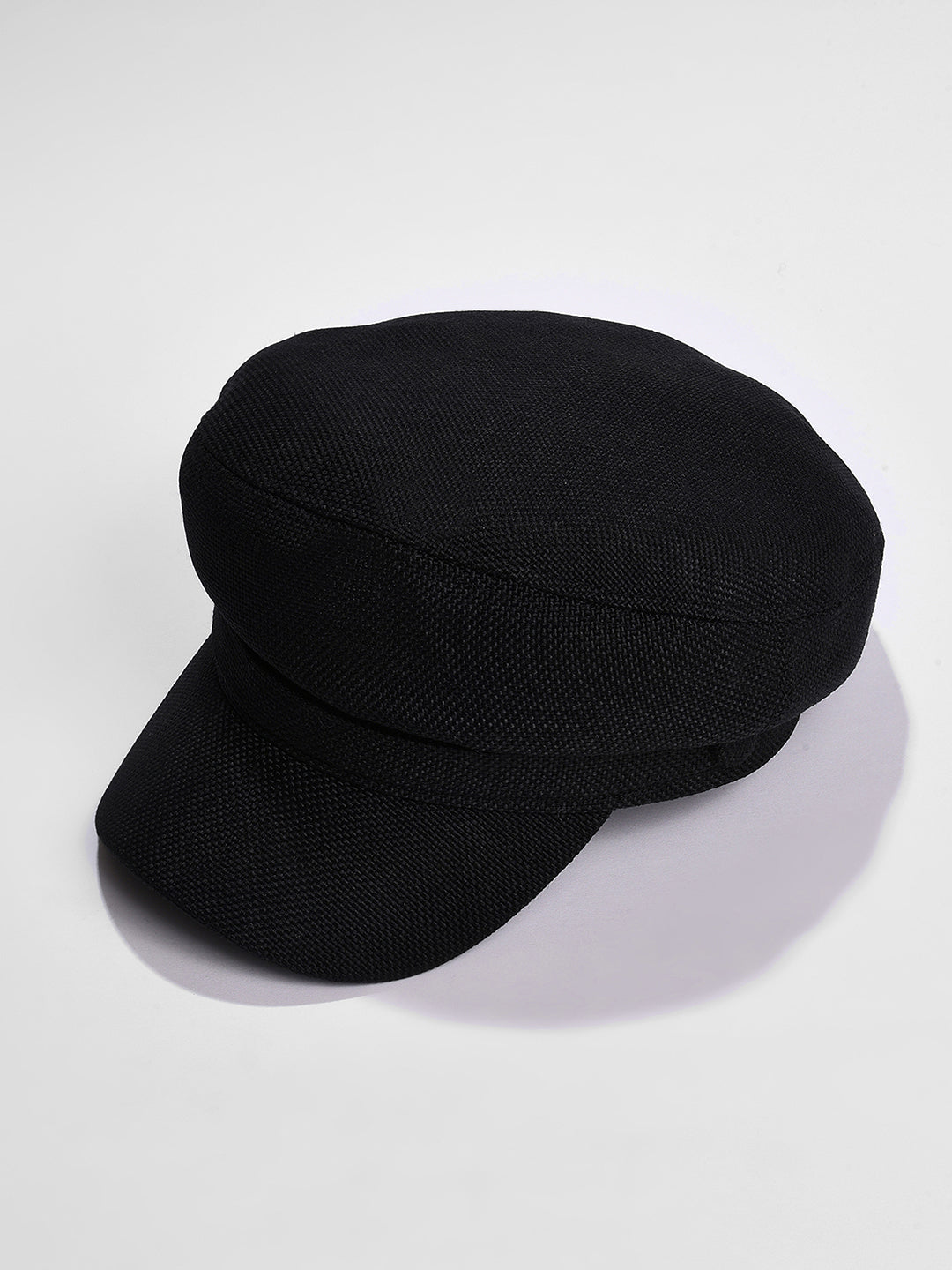 Black Solid Bakerboy Hat