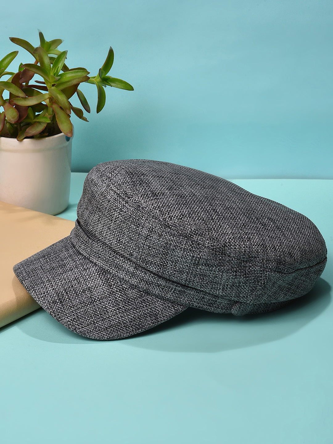 Grey Solid Bakerboy Hat