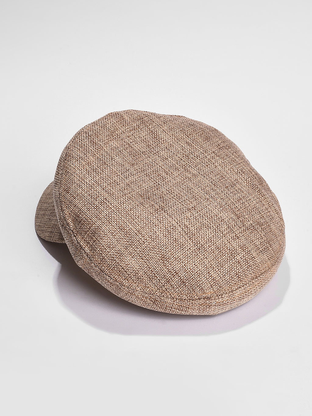 Beige Solid Visor Cap