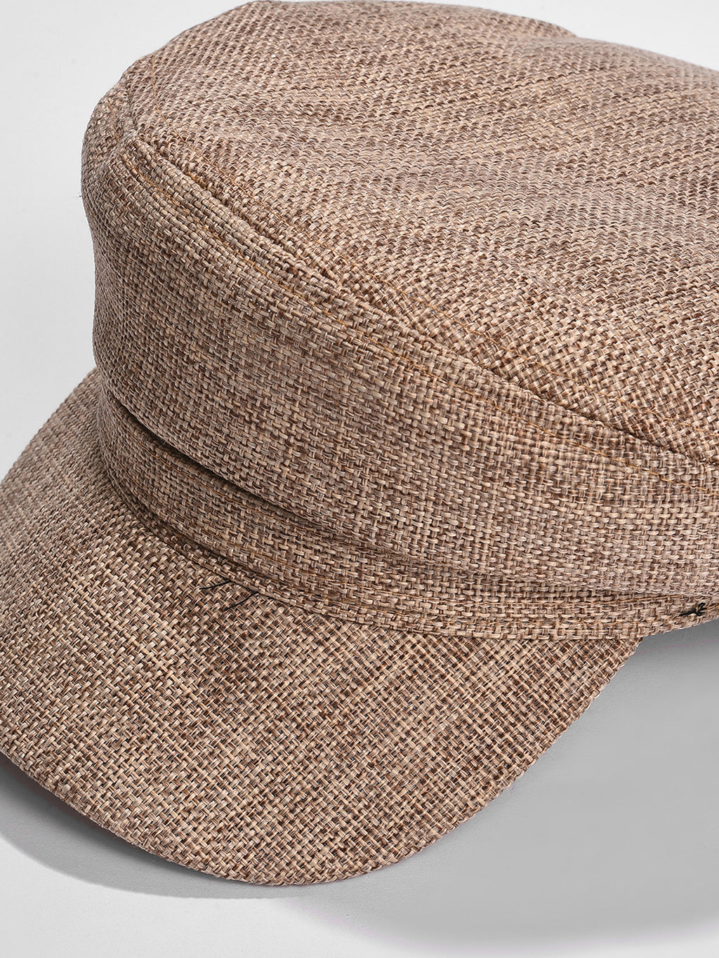 WOMEN BEIGE SOLID VISOR CAP